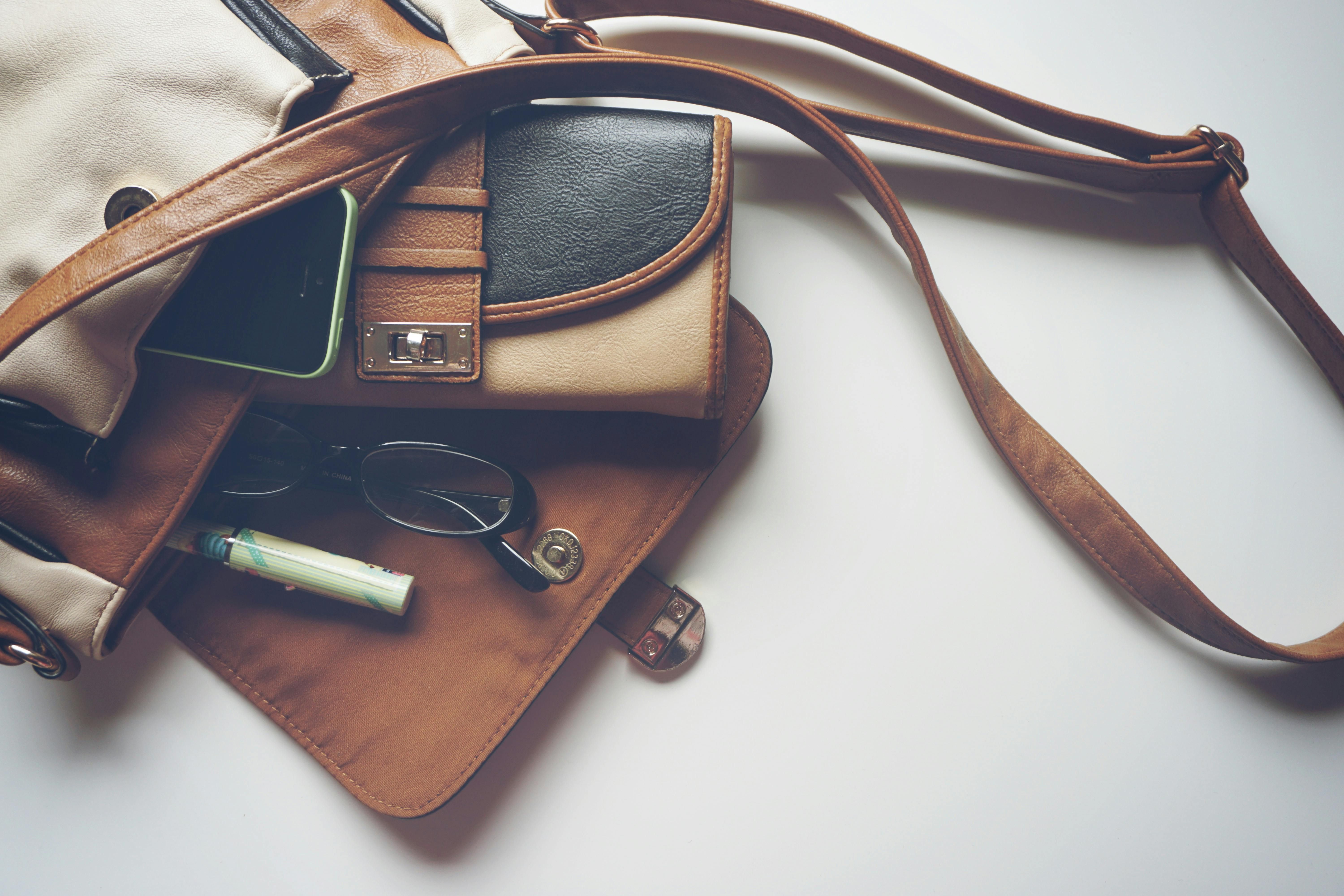 A brown Leather skin purse